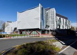 Photo of the outside of the Ernest Rutherford building at University of Canterbury