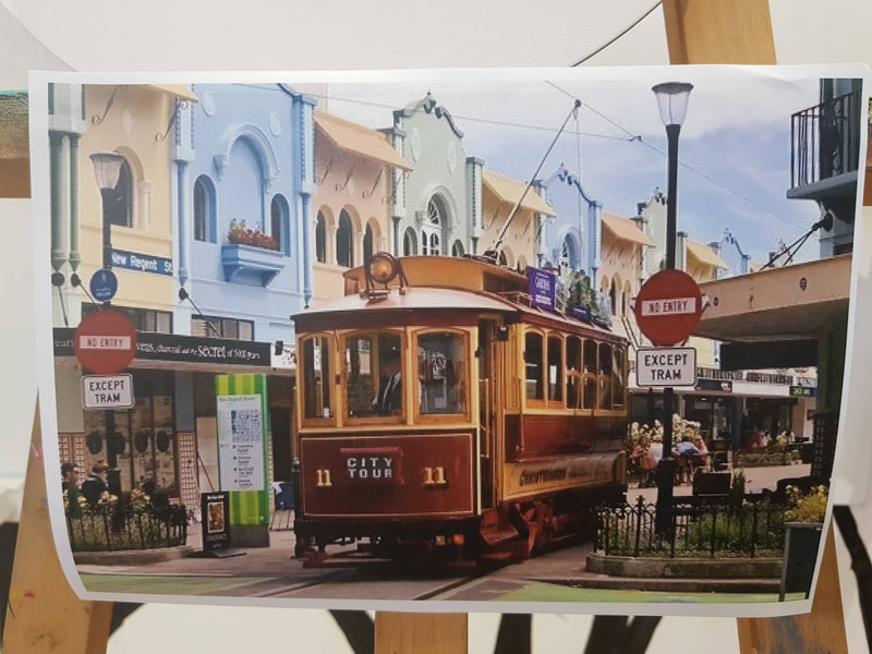 Image of a Christchurch tram on New Regent St